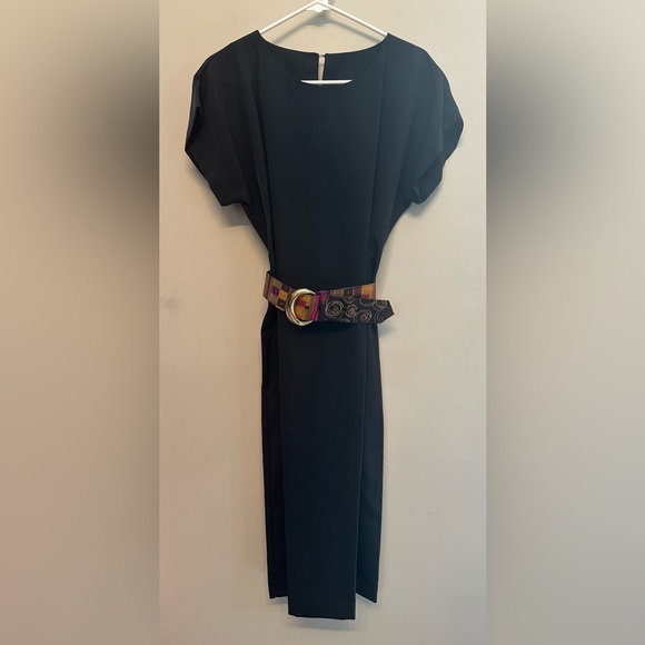 True Vintage 80s/90s Ashley 26 Multicolor Geometric Blazer, Belt & Dress Set 10 - Picture 5 of 13